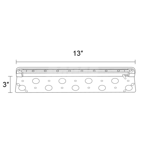 13" LEDGE LIGHT - GOL-321-BBR - Image 2