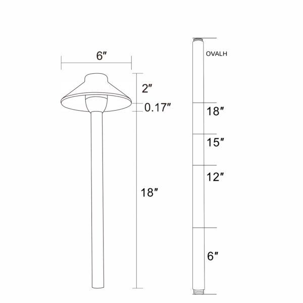 6" SHADE PATH - GOL-520-BBR - Image 2