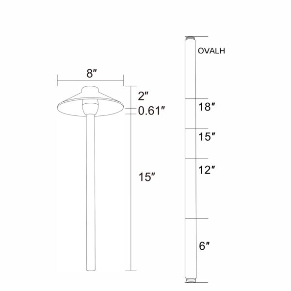 8" SHADE PATH - GOL-521-BBR - Image 2